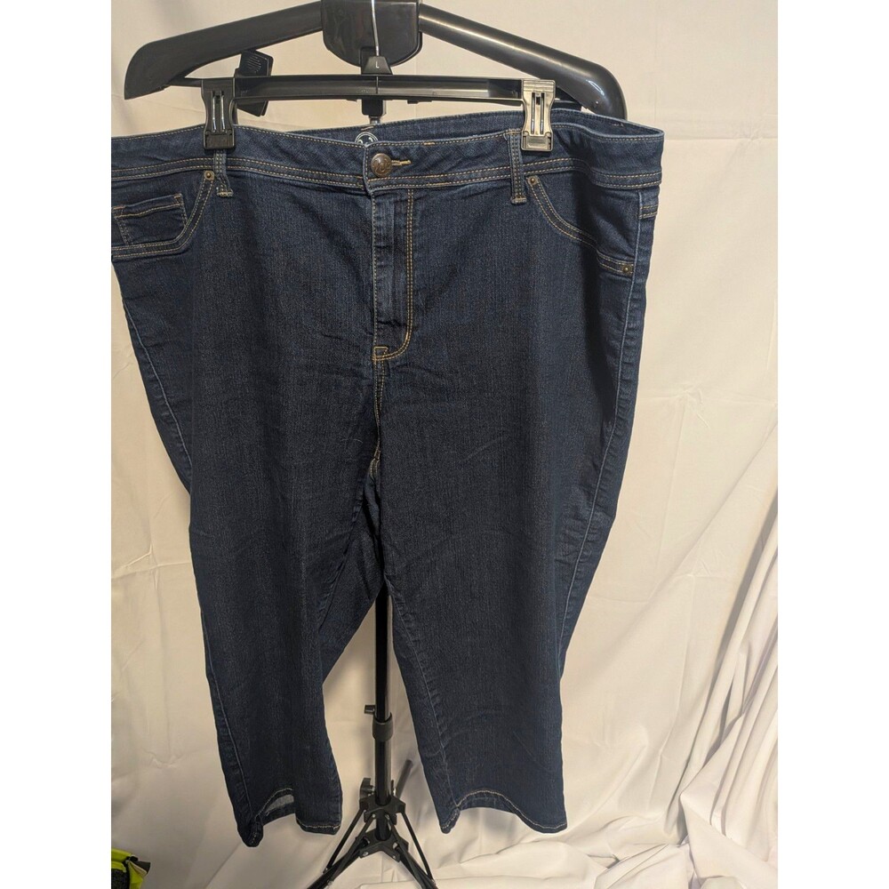 Woman Within Women’s Plus Size 22 Dark Wash Skinny Stretch 5-Pocket Jeans